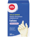 Guantes de Examen Médico de Látex 50 Unidades Life Brand