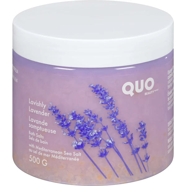 Sales de Baño Lavanda con Sal del Mar Mediterráneo Quo Beauty