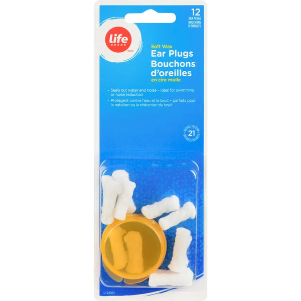 Tapones para Oídos de Cera Blanda Life Brand
