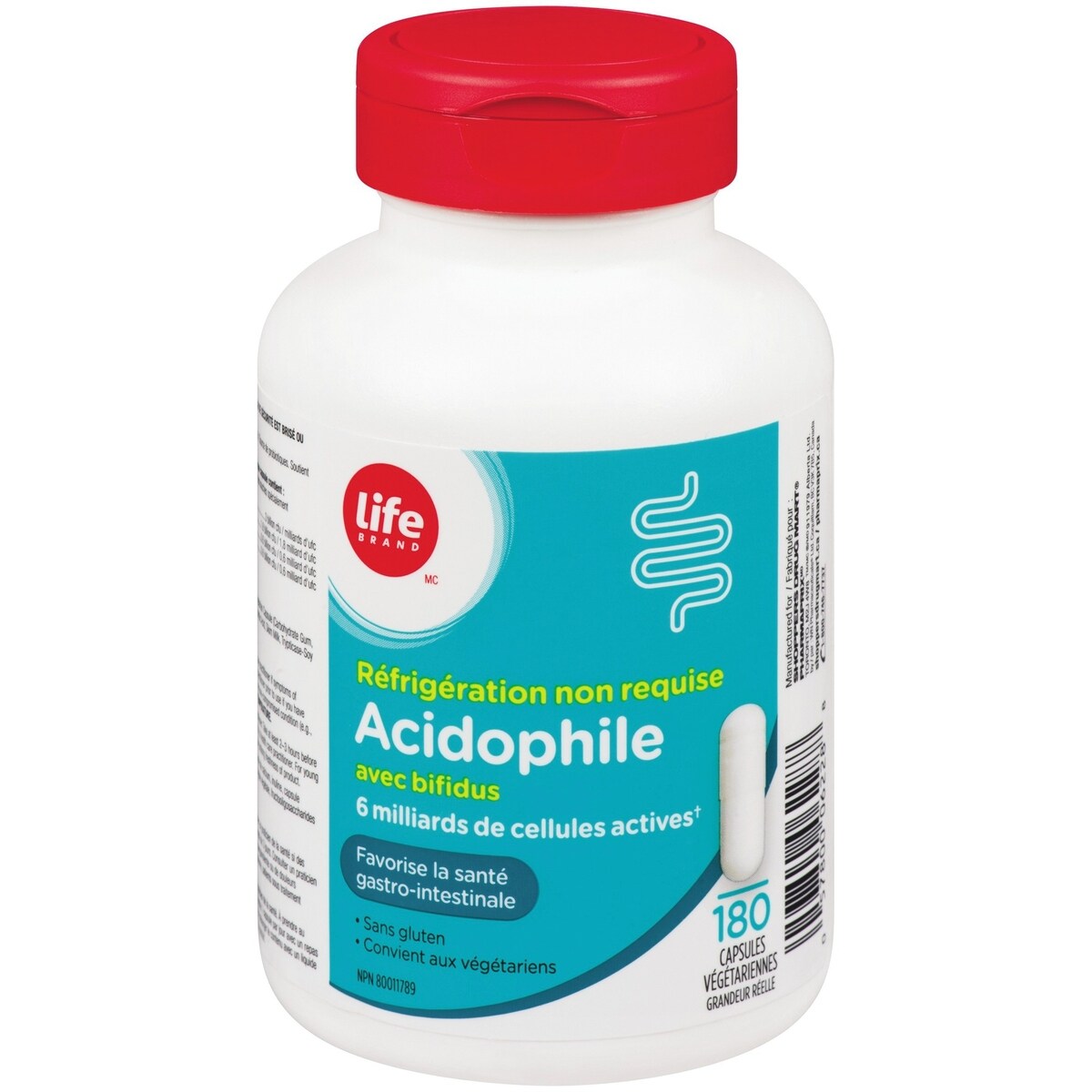 Acidófilos con Bífidus 6 Mil Millones de Células Activas Life Brand