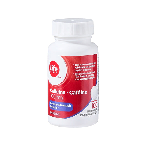 Suplemento de Cafeína 100 mg Life Brand