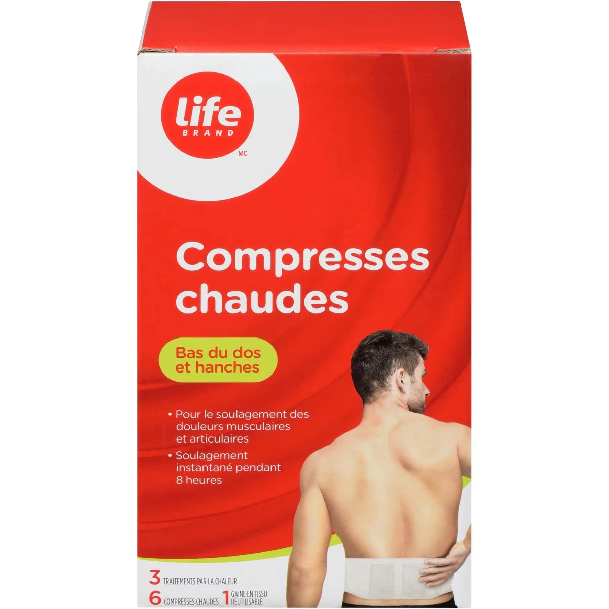 Compresas Calientes para Espalda Baja y Caderas Life Brand