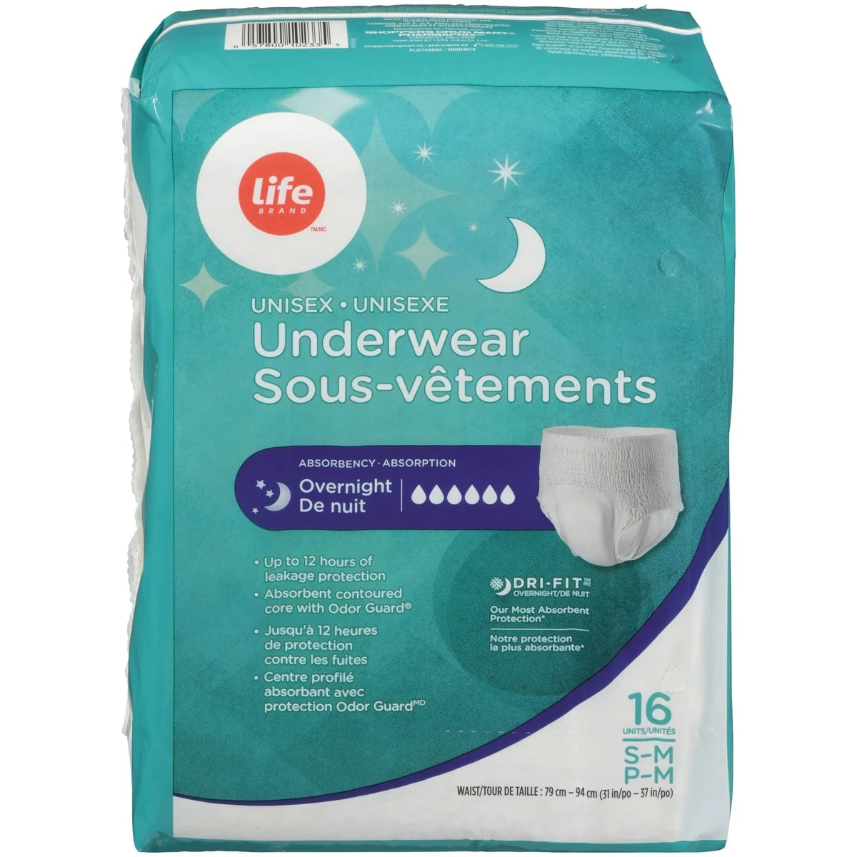 Ropa Interior Unisex Talla P-M Life Brand