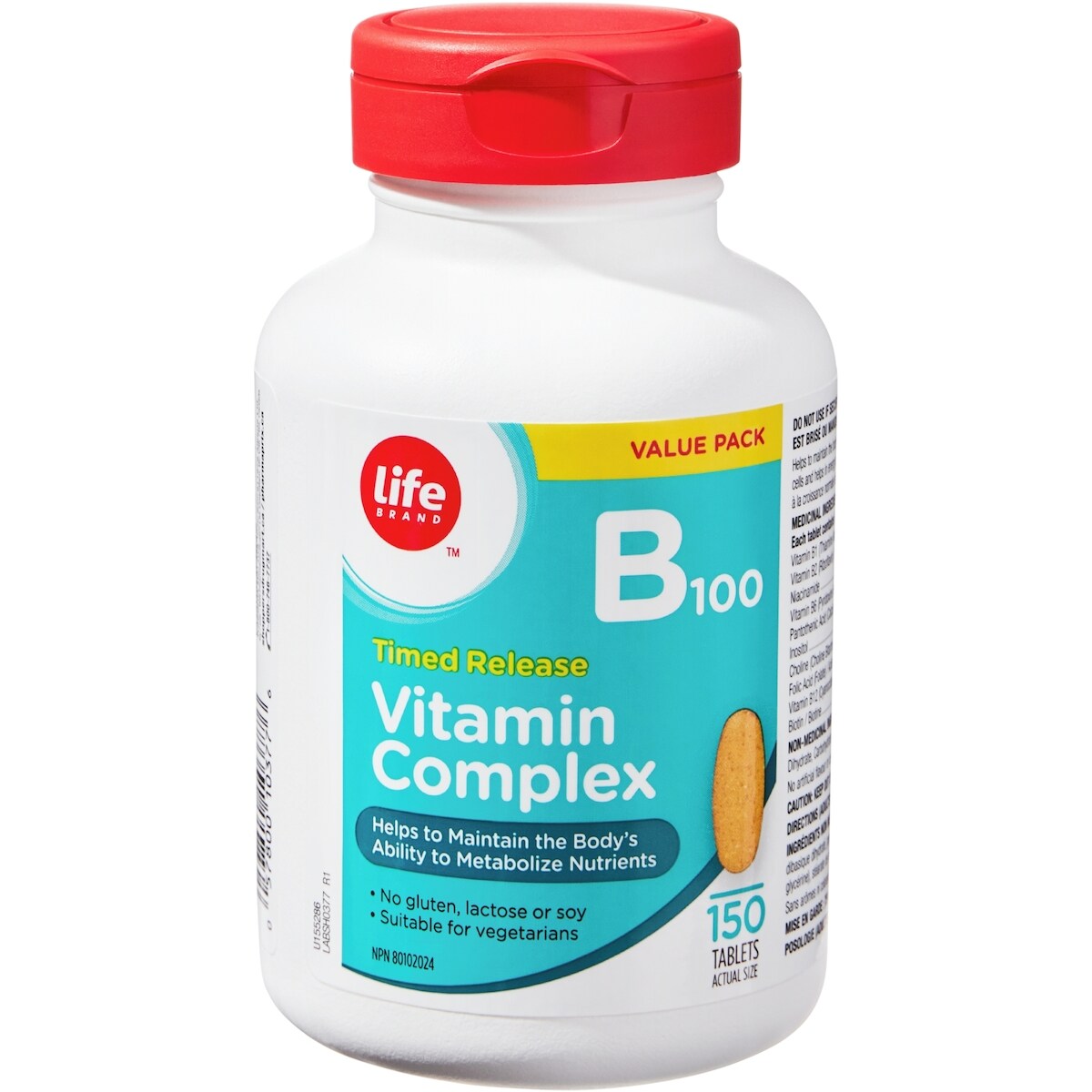 Complejo Vitamínico B100 de Liberación Lenta Life Brand