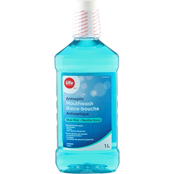 Enjuague Bucal Antiséptico Menta Azul Life Brand