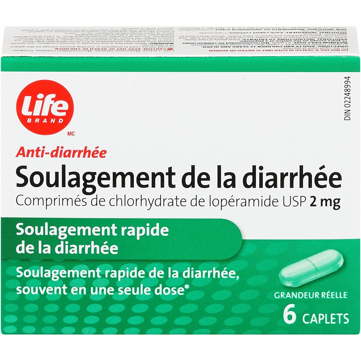 Comprimidos Antidiarreicos Clorhidrato de Loperamida Life Brand