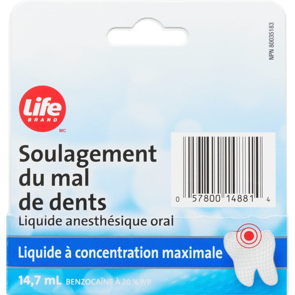 Analgésico Dental Líquido Concentración Máxima Life Brand