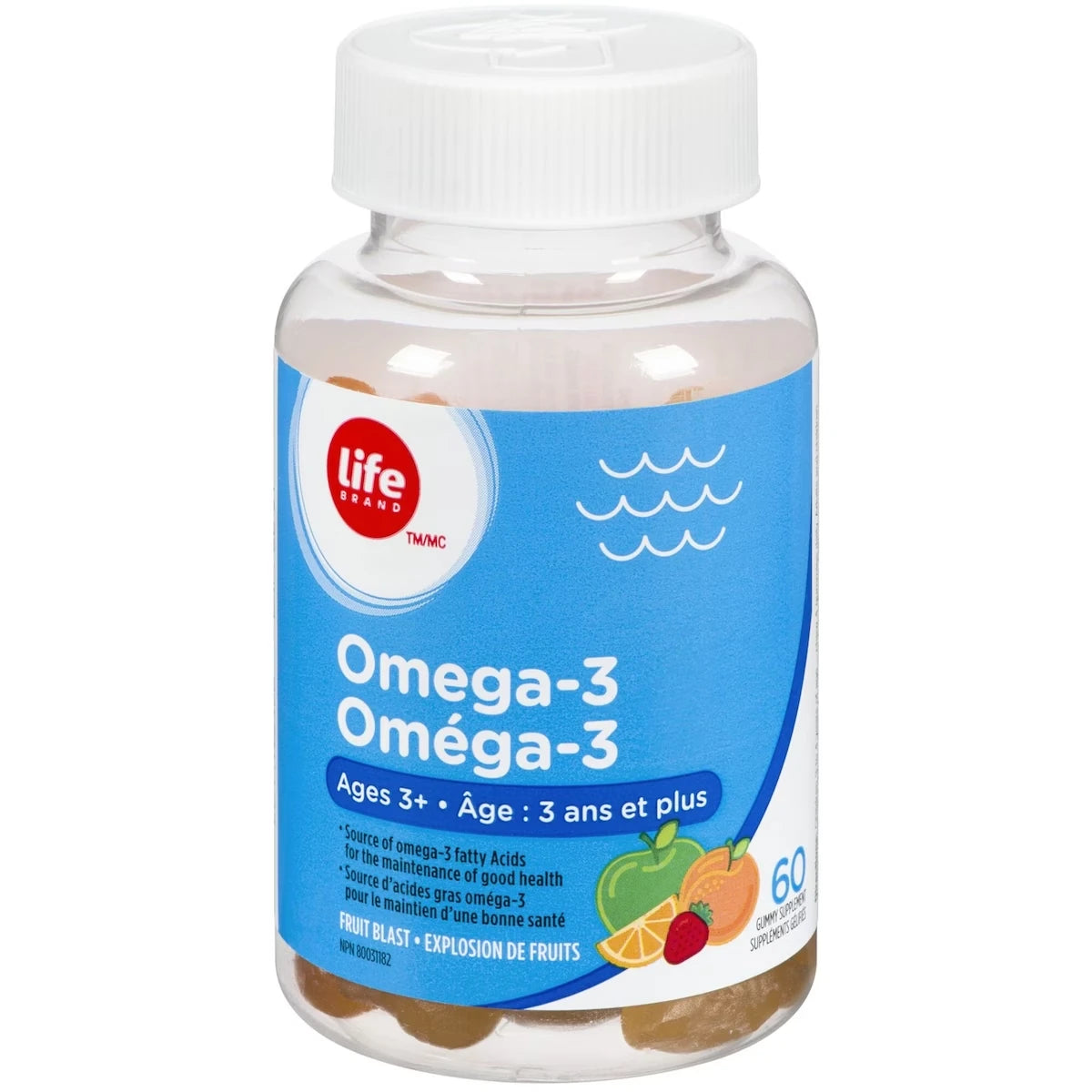 Suplementos Gomitas Omega-3 para Niños Life Brand