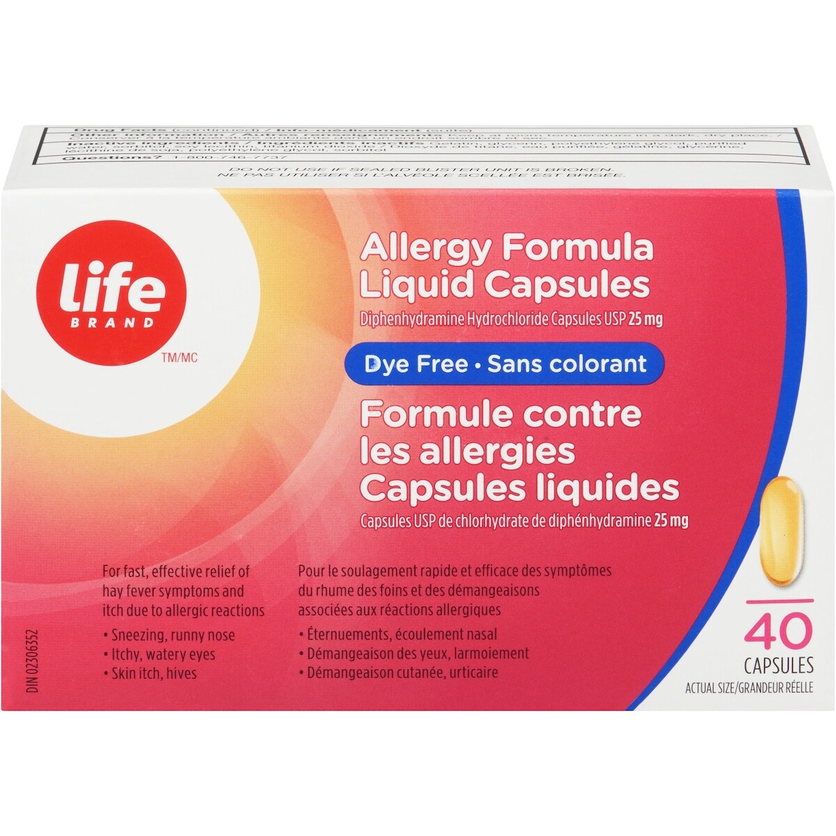 Alivio Fórmula Contra las Alergias Cápsulas Líquidas Life Brand