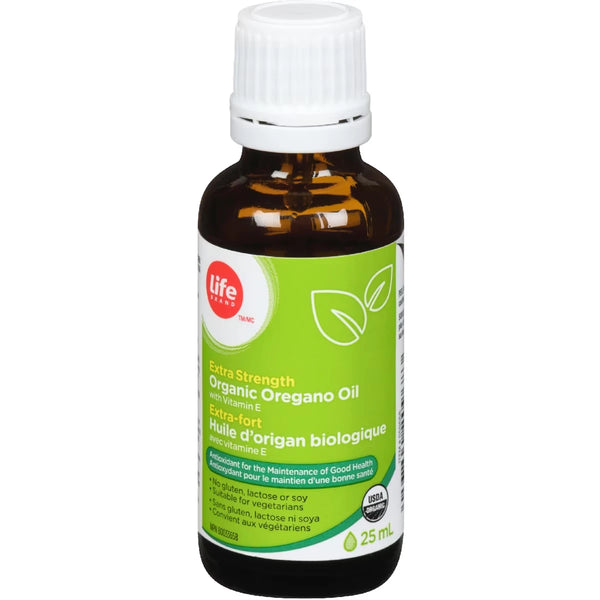 Extra Fuerte Aceite de Orégano Orgánico con Vitaminas Life Brand
