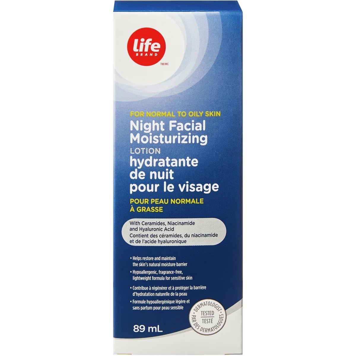 Hidratante Facial en Loción de Noche Life Brand