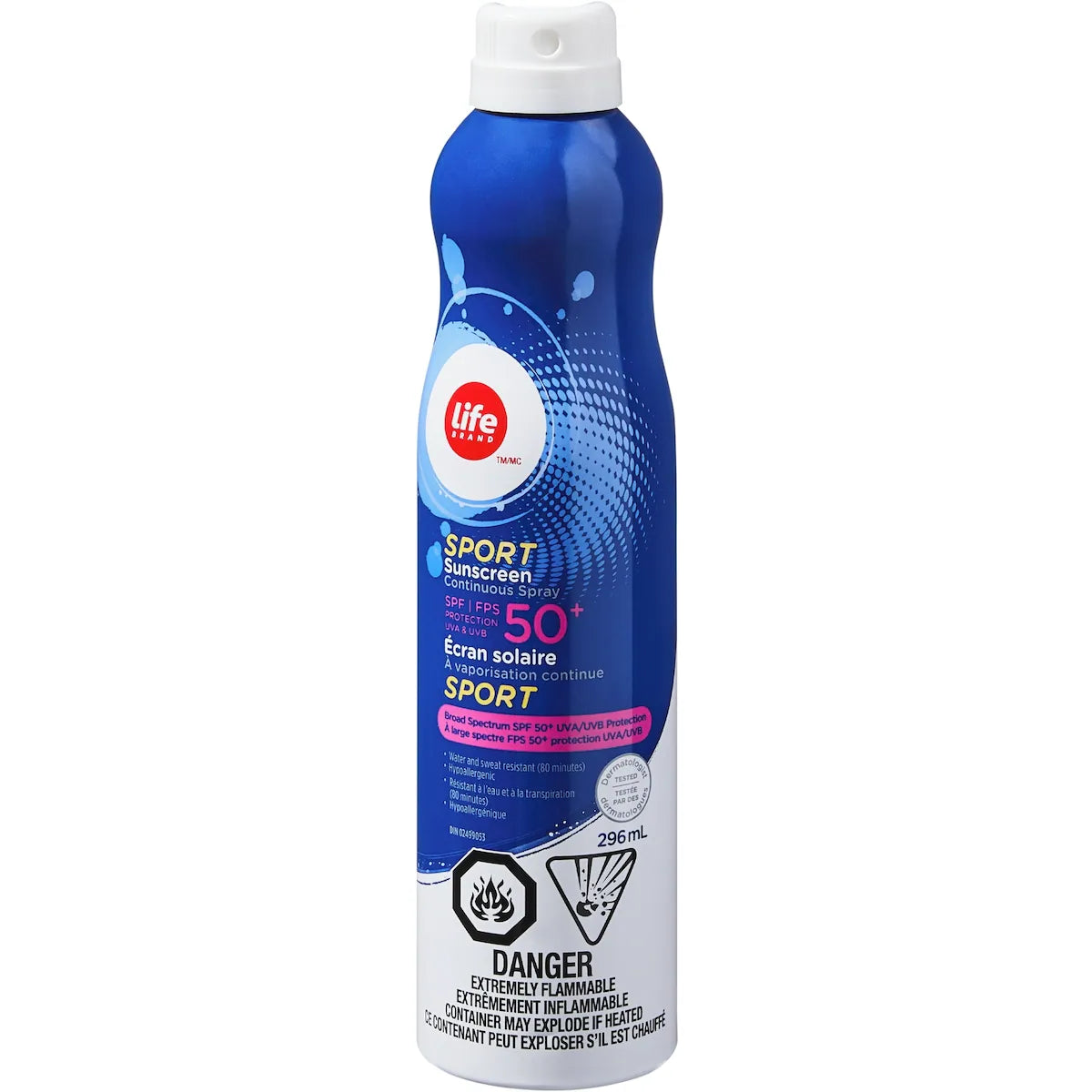 Protector Solar en Spray Continuo Sport FPS 50+ Life Brand