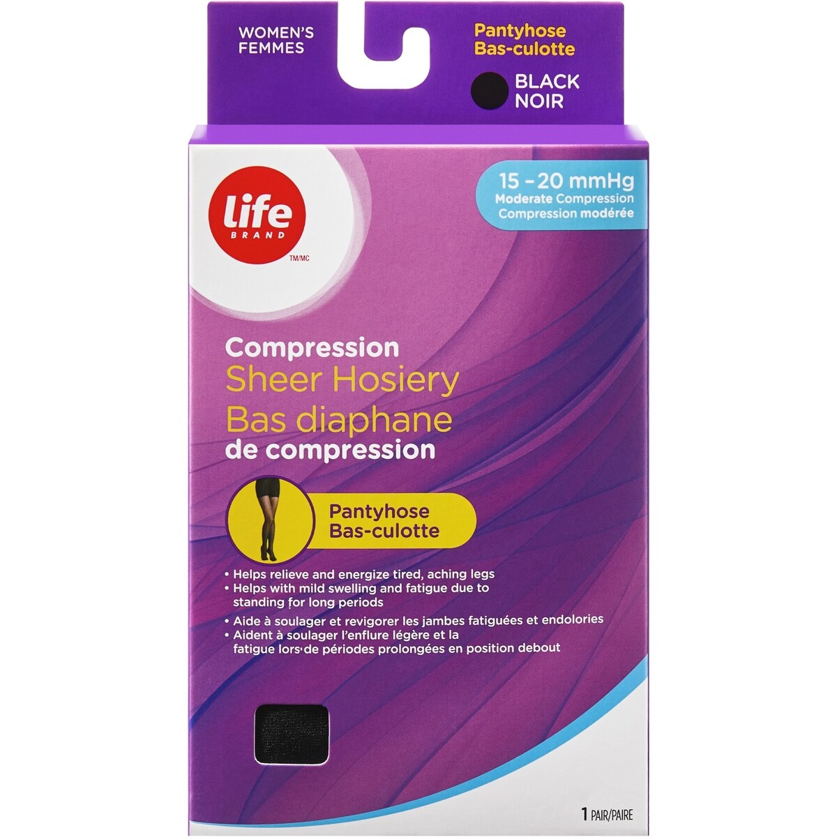 Pantimedias de Compresión Diáfanas M 15-20 Life Brand