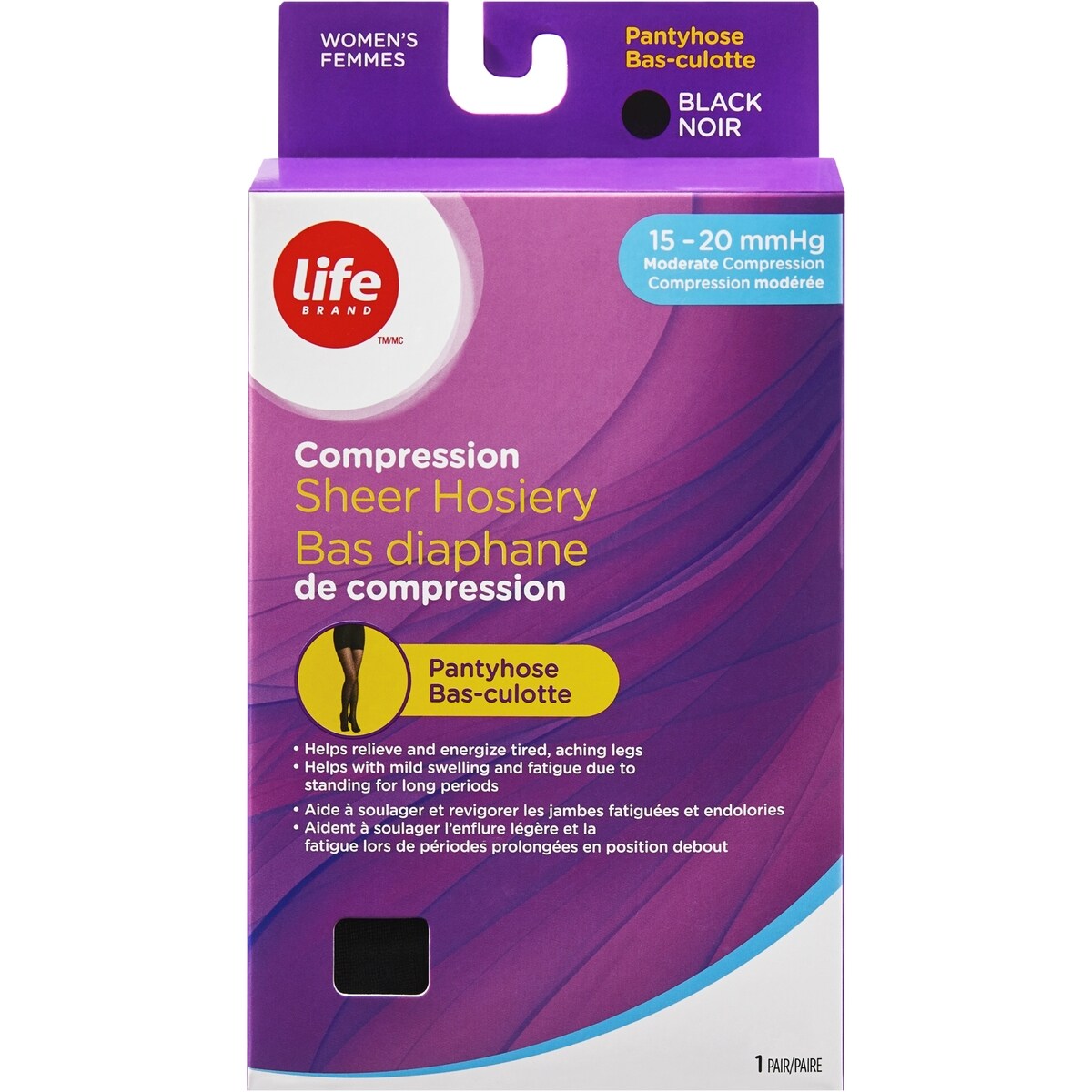 Pantimedias de Compresión Diáfanas L 15-20 Life Brand