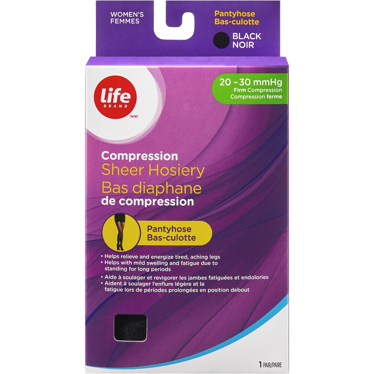 Pantimedias de Compresión Diáfanas L 20-30 Life Brand