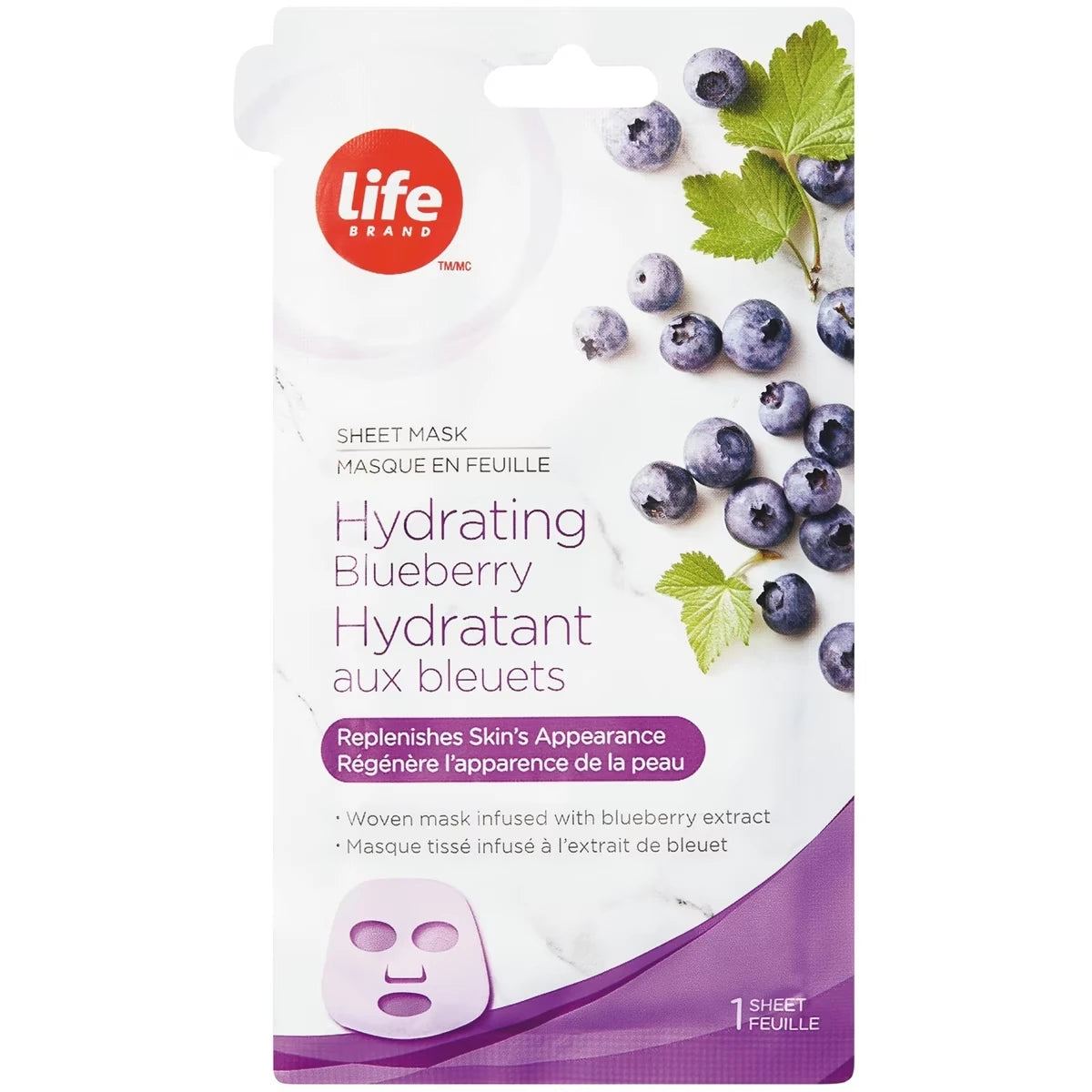 Mascarilla Facial de Arándano Life Brand