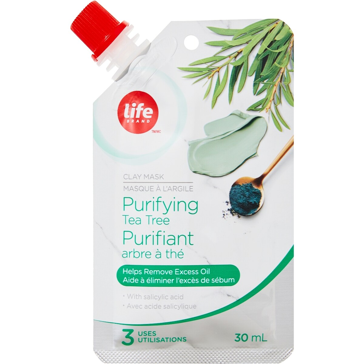 Mascarilla de Arcilla Purificante con Árbol de Té Life Brand