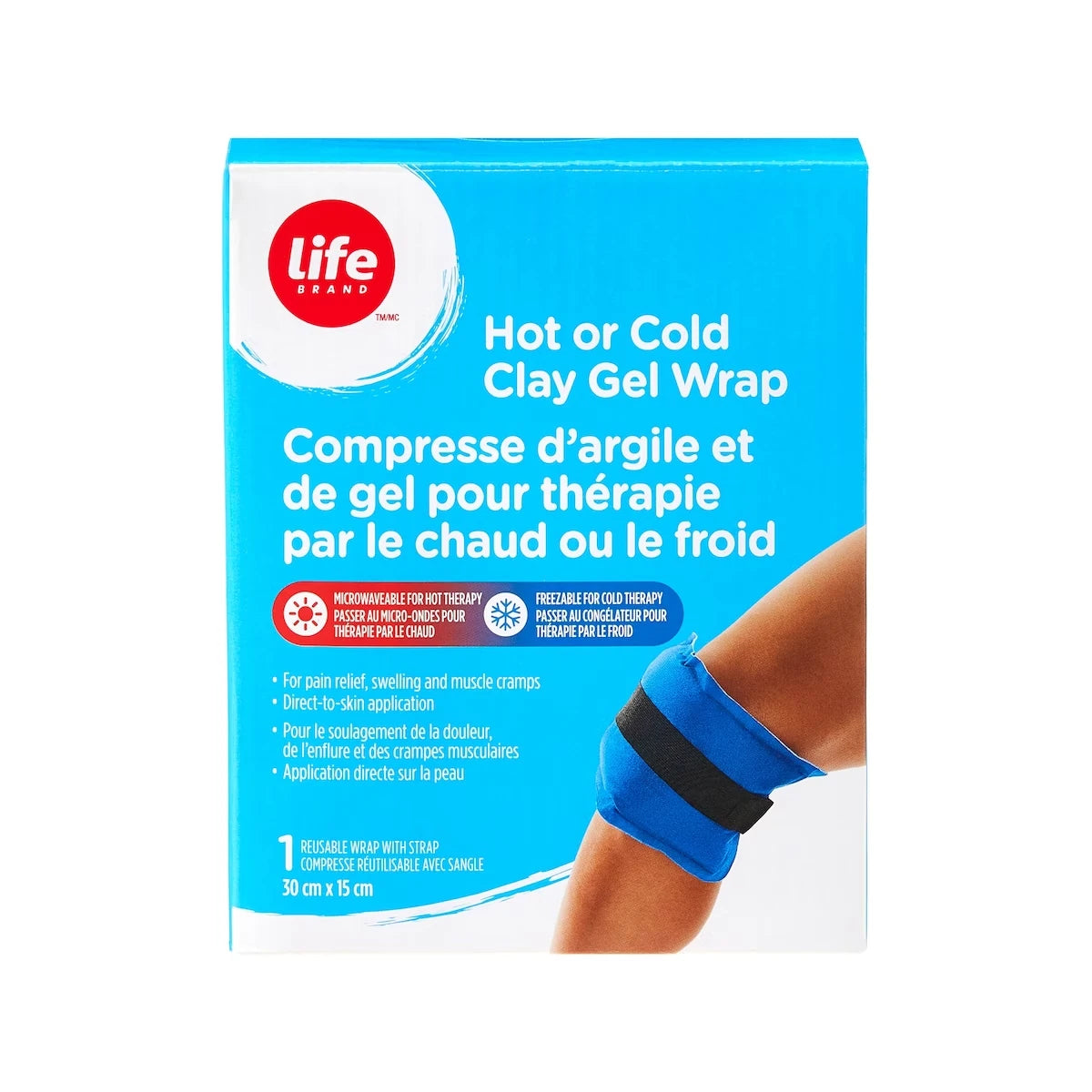 Compresa de Arcilla y Gel para Terapia de Frío o Calor Life Brand