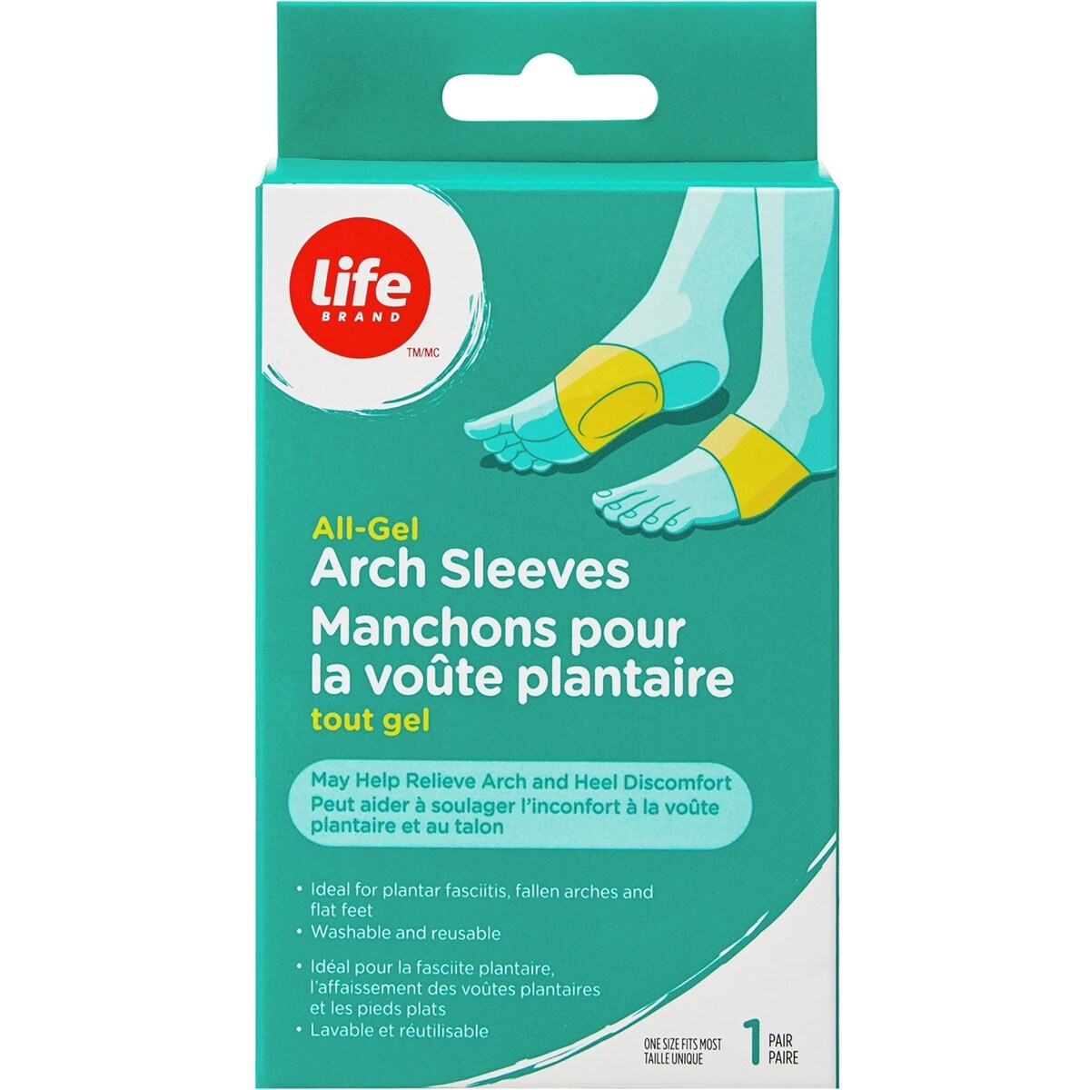 Bandas de Gel para el Arco del Pie Life Brand