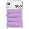 Elásticos para el Pelo de Peluche Lavanda Pack 4 Quo Beauty