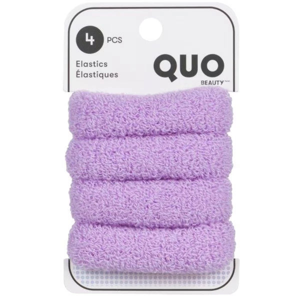 Elásticos para el Pelo de Peluche Lavanda Pack 4 Quo Beauty