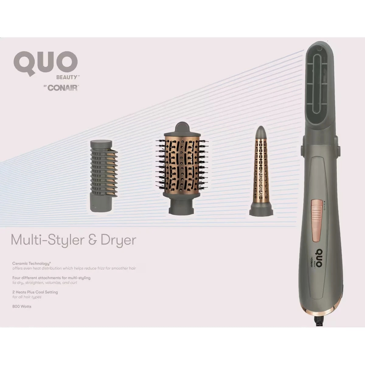 Plancha Multifunción y Secador de Pelo Quo Beauty