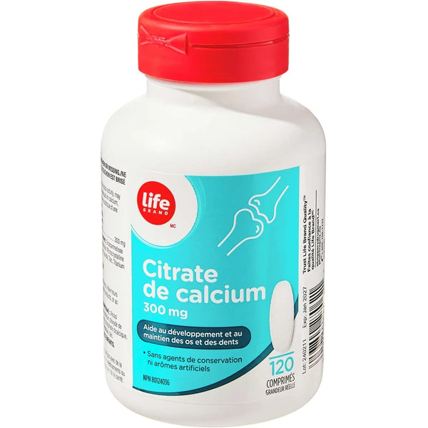 Citrato de Calcio 300 mg Life Brand