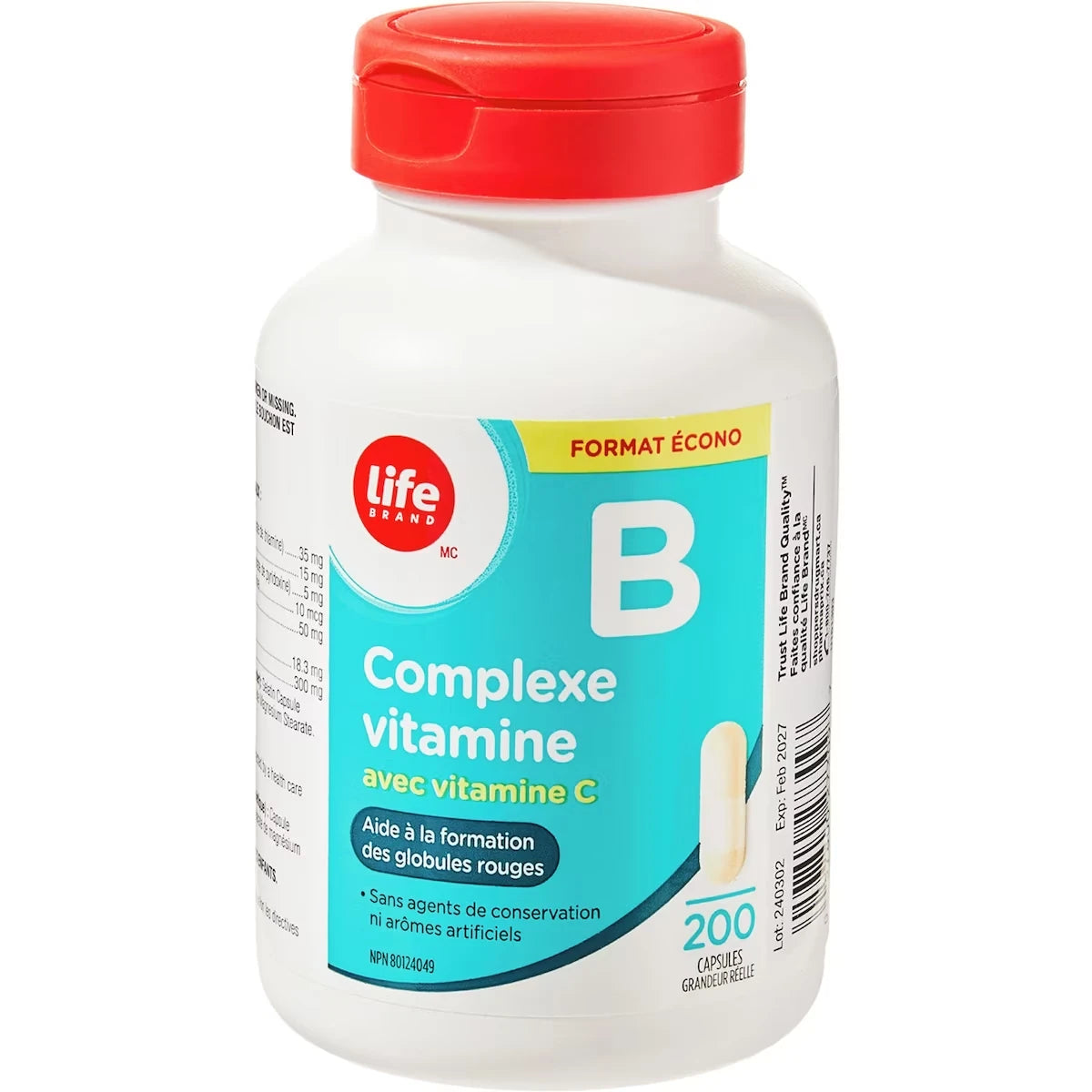 Vitamina C Complejo de Vitaminas B Life Brand