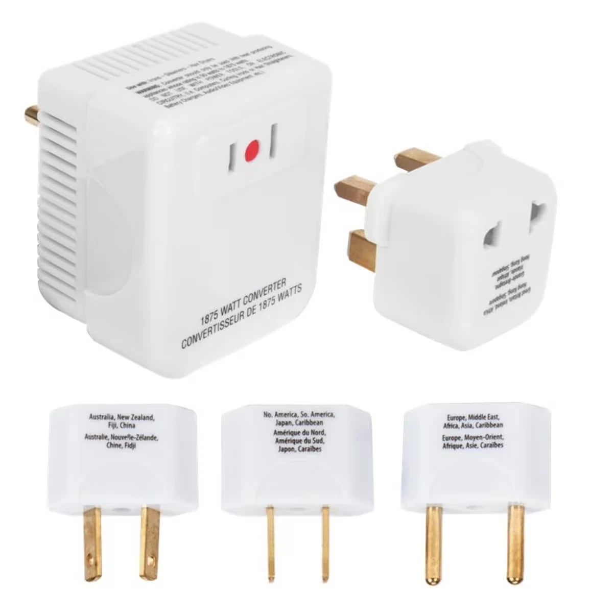 Set Adaptador Convertidor de Viaje 5 Unidades Quo Beauty