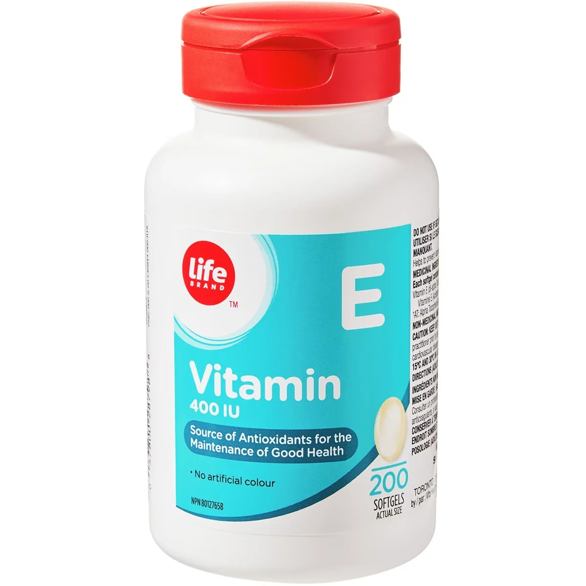 Vitaminas E 200 UI Life Brand