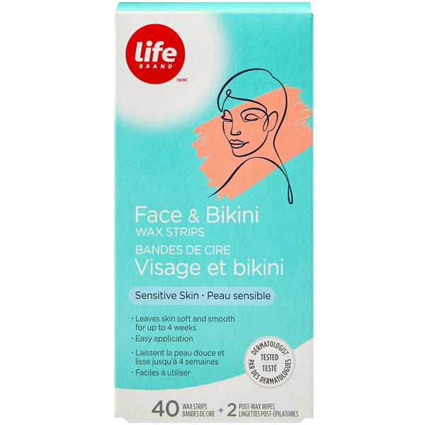 Bandas de Cera Depilatoria Rostro y Bikini Life Brand