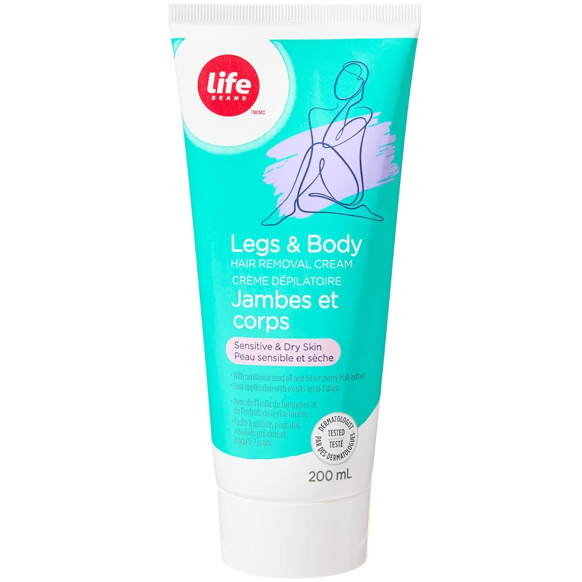 Crema Depilatoria para Piernas y Cuerpo Life Brand