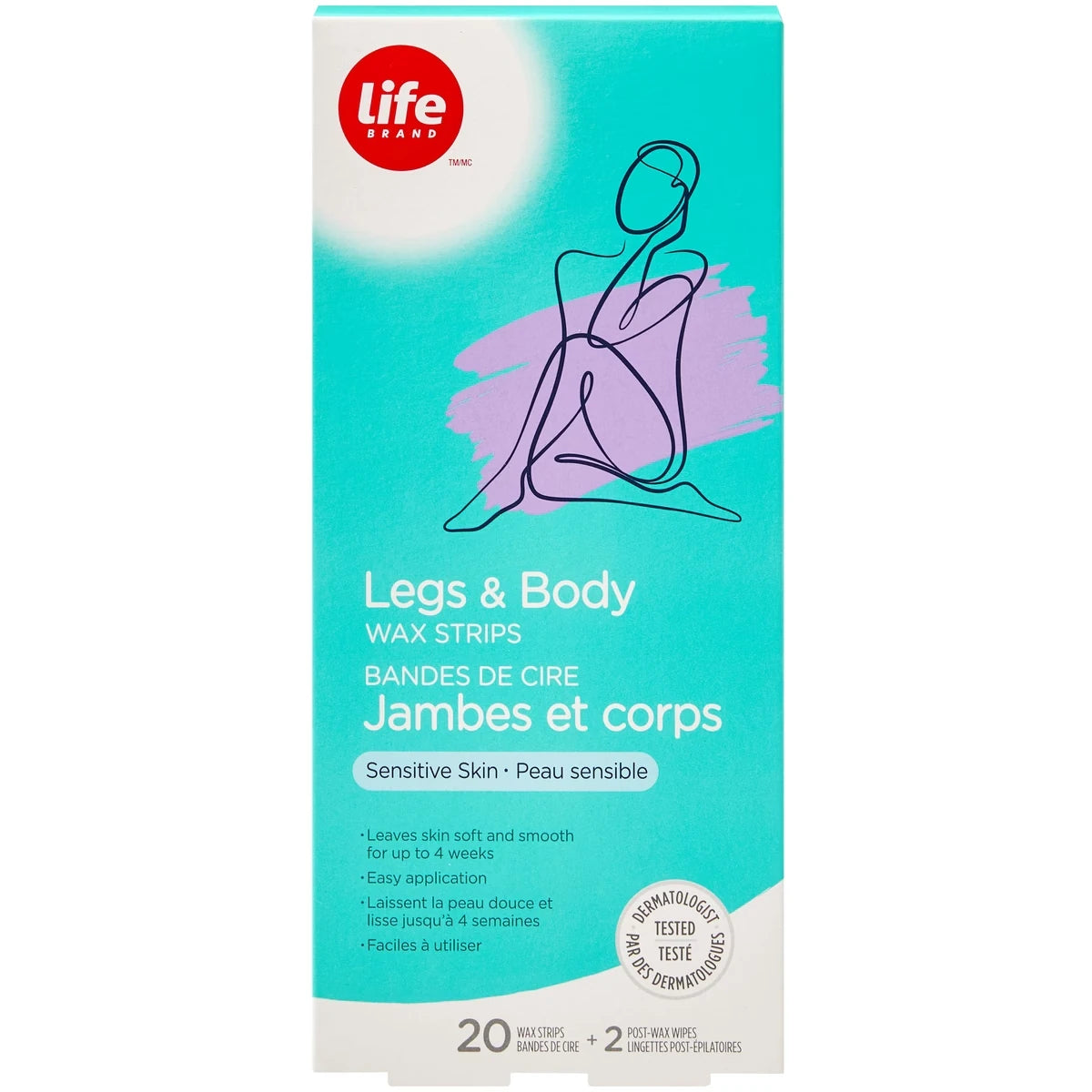 Bandas de Cera para Piernas y Cuerpo Life Brand