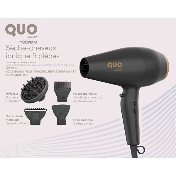Secador de Pelo Iónico 5 Piezas Quo Beauty