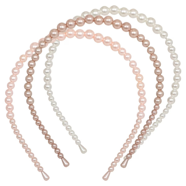 Cintillos con Perlas 3 unidades Quo Beauty