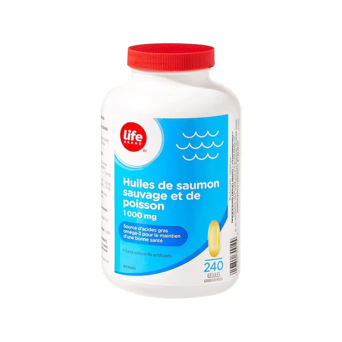 Aceite de Salmón Salvaje y de Pescado 1000 mg Life Brand