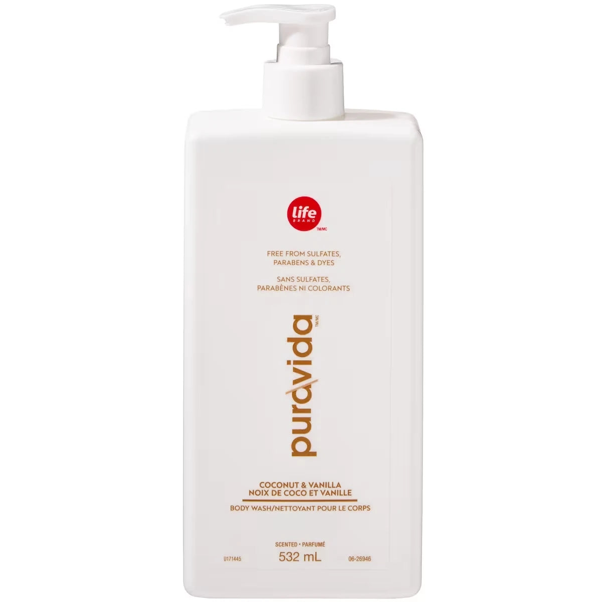 Gel de Ducha Puravida Coco y Vainilla Limpiador Life Brand