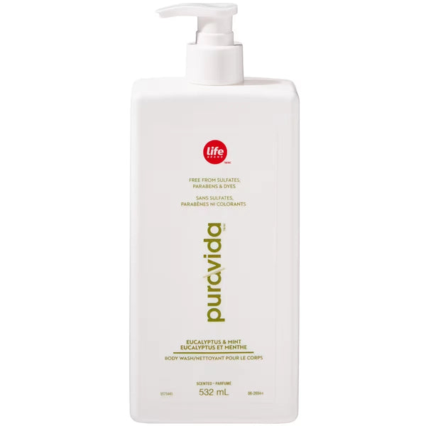 Gel de Ducha Puravida Eucalipto y Menta Limpiador Life Brand