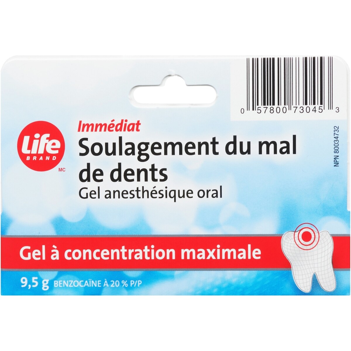Gel para el Dolor de Muelas Concentración Máxima Life Brand