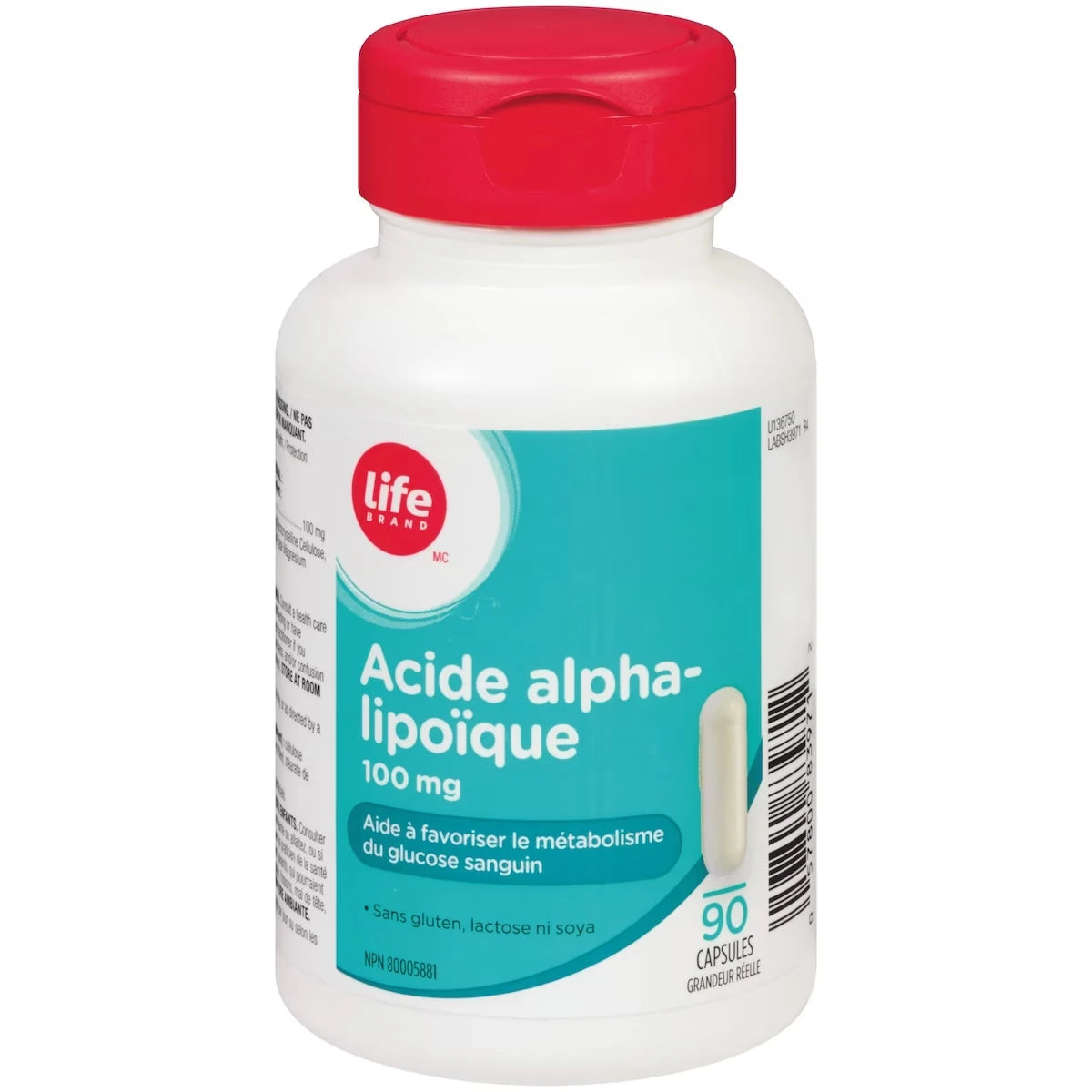 Suplemento Ácido Alfa Lipoico 100 mg Life Brand