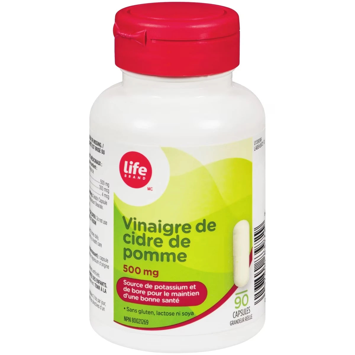 Suplemento Vinagre de Sidra de Manzana 500 mg Life Brand