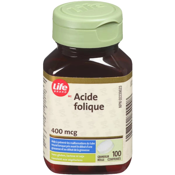 Ácido Fólico 400 mcg Life Brand