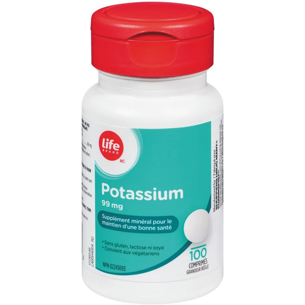 Suplemento de Potasio 99 mg Life Brand