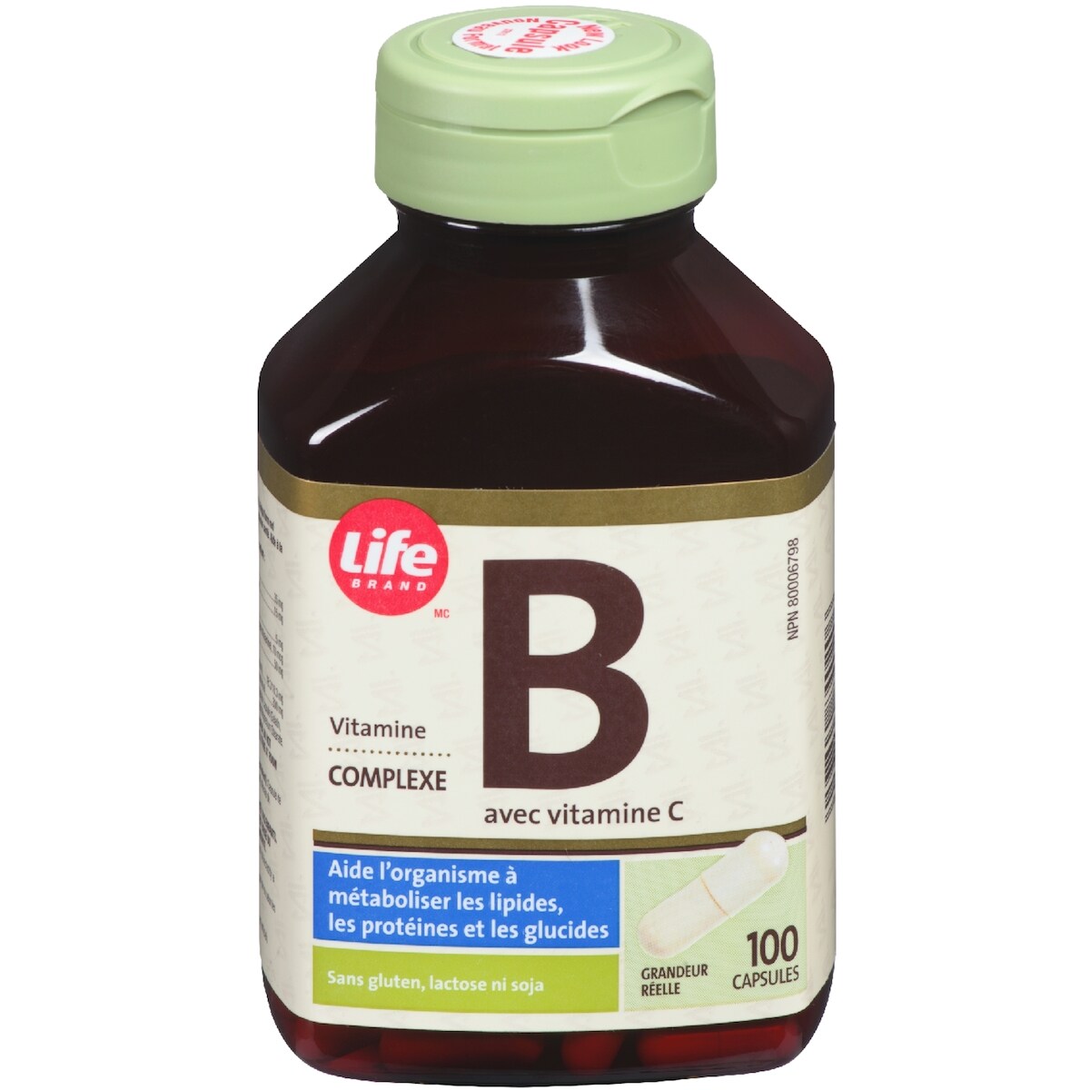 Complejo Vitamínico B con Vitamina C Life Brand