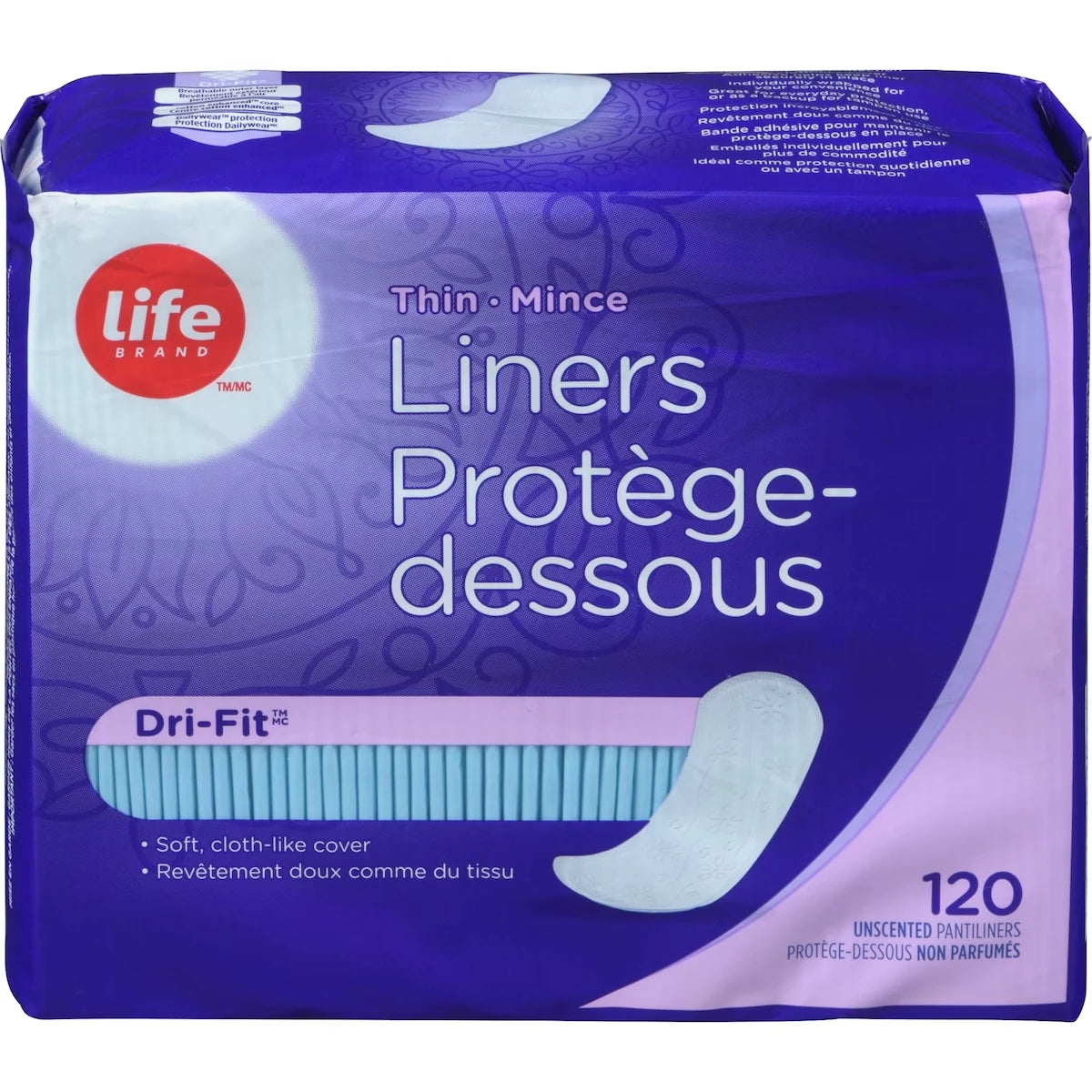 Protectores Diarios Delgados 120 Life Brand