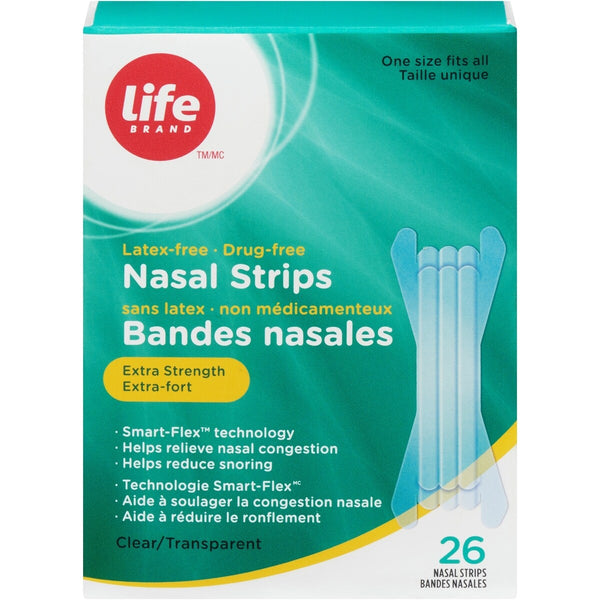 Tiras Nasales Extra Fuertes Transparentes Life Brand