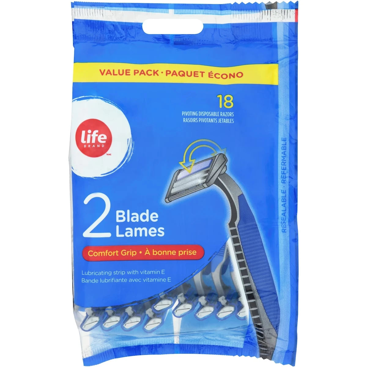 Afeitadoras Desechables Buen Agarre para Hombre Life Brand