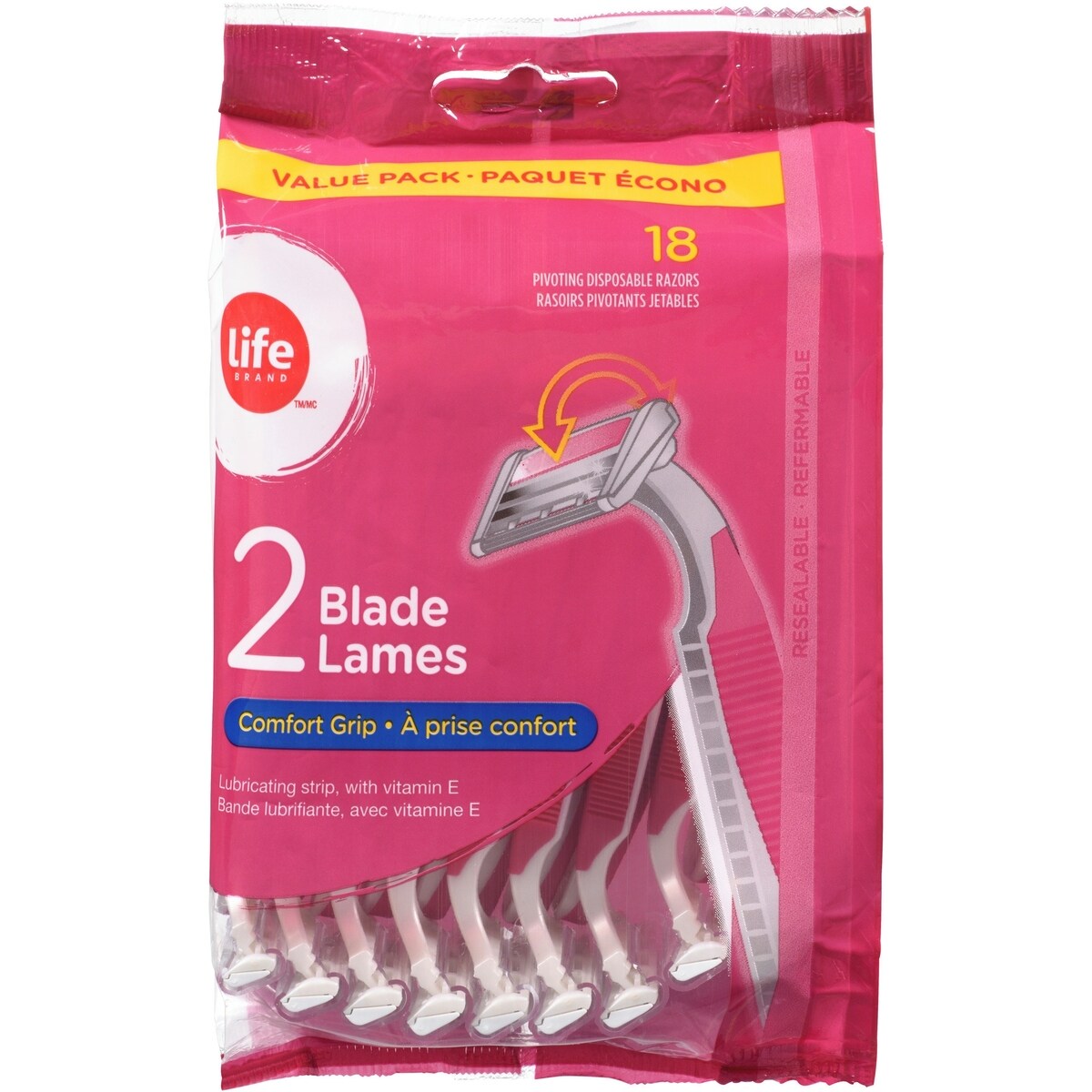 Afeitadoras Desechables Buen Agarre para Mujer Life Brand