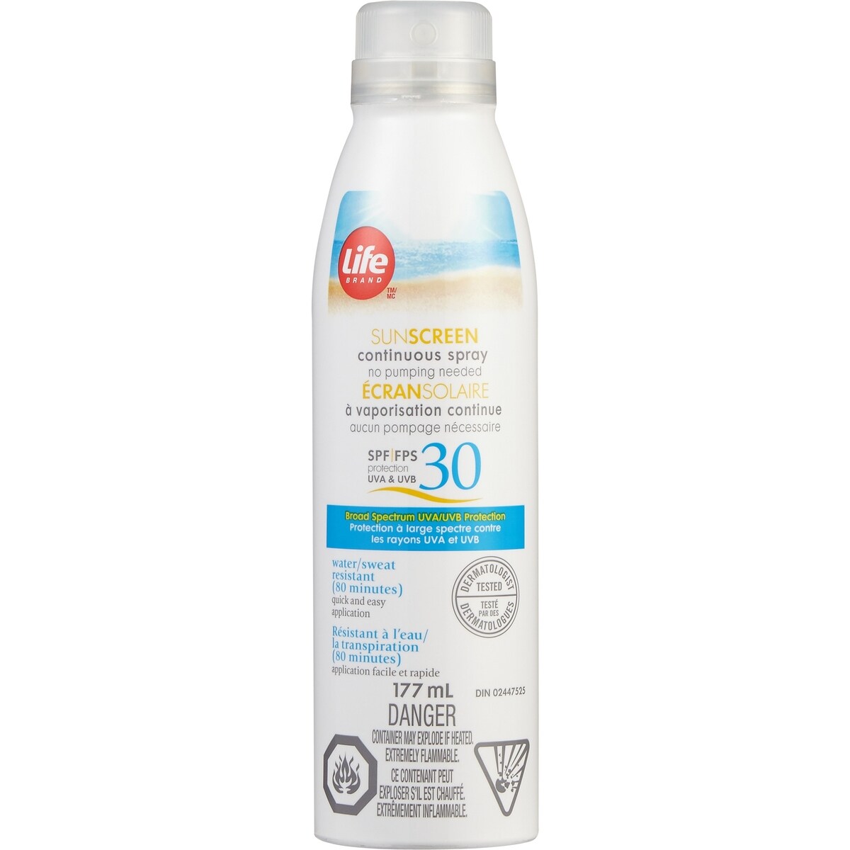 Protector Solar en Spray Continuo FPS 30 Life Brand
