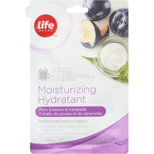 Mascarilla Facial en Lámina Humectante de Ciruela Life Brand